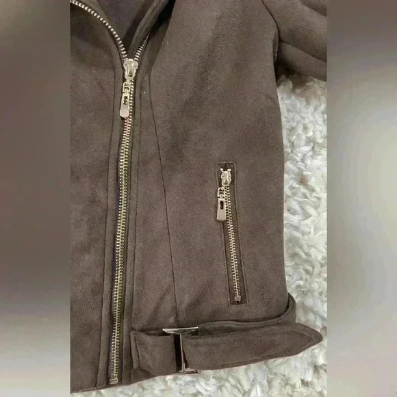 Romeo & Juliet couture faux suede chestnut women’s jacket. - Picture 5 of 16